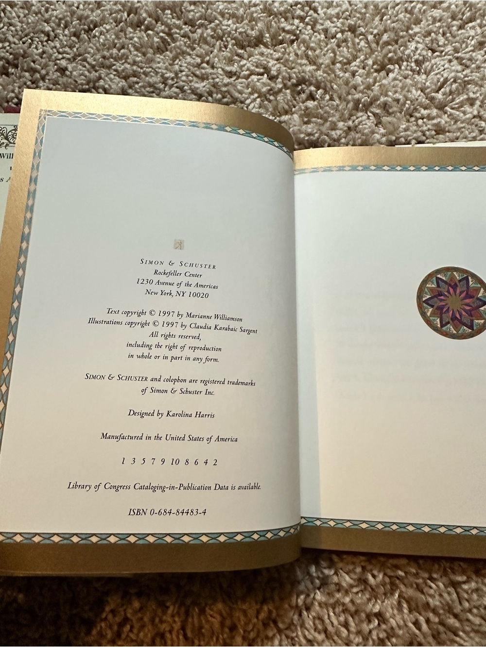Marianne Williamson Illuminated Prayers - Decorative Cover in Cream & Gold Tones - Picture 6 of 12